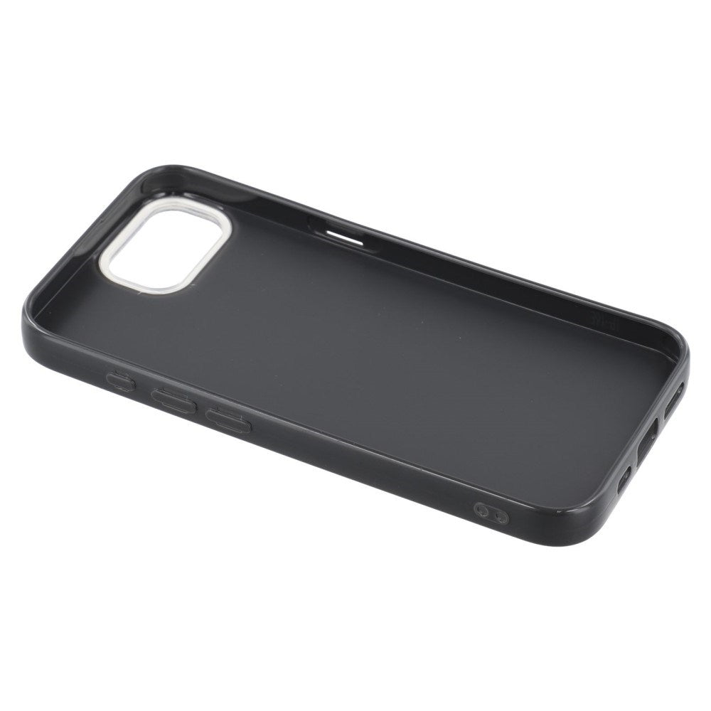 EIDERWOOD iPhone 17e / 16e Fleksibelt Plast Deksel med Glitter - Svart