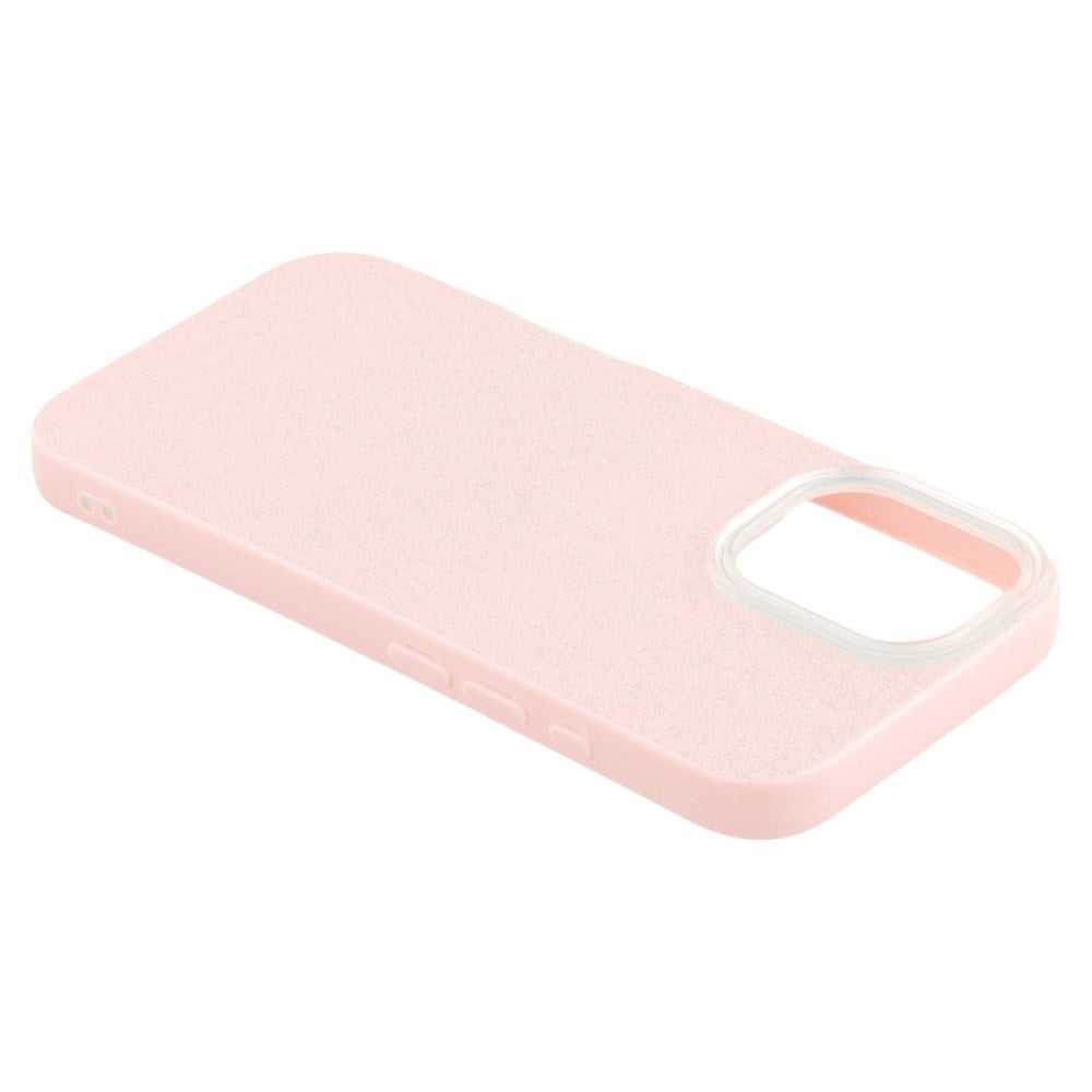 EIDERWOOD IPhone 16 Pro Fleksibelt Plast Deksel med Glitter - Rosa