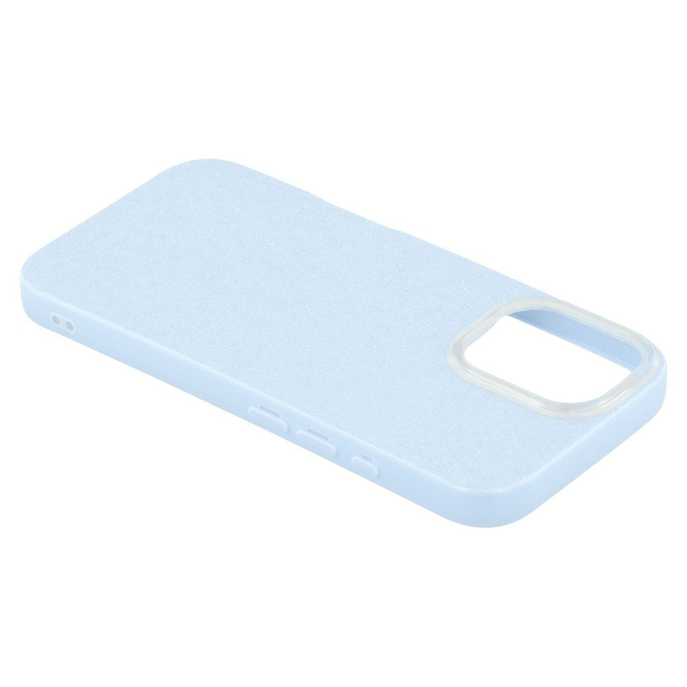EIDERWOOD IPhone 16 Pro Fleksibelt Plast Deksel med Glitter - Lyseblå