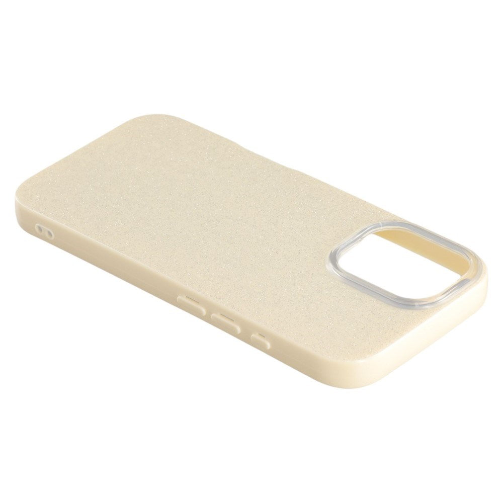 EIDERWOOD IPhone 16 Pro Fleksibelt Plast Deksel med Glitter - Gul