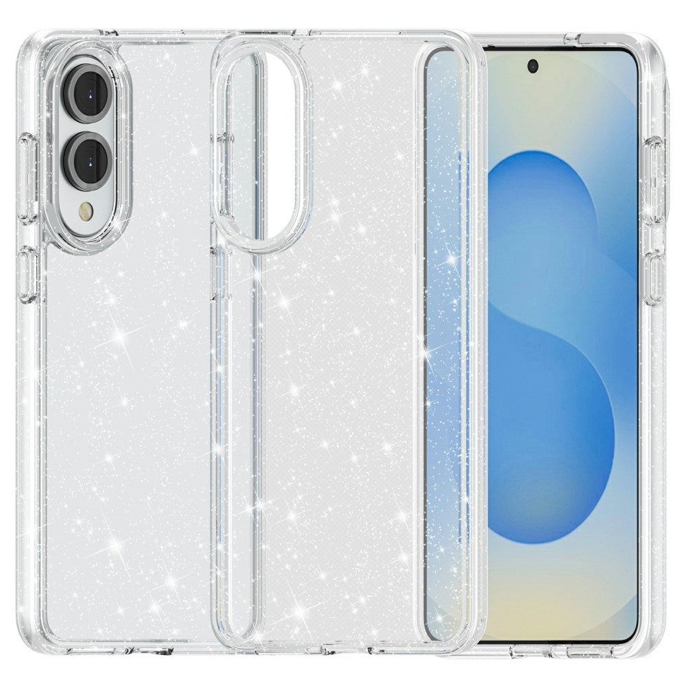 EIDERWOOD Samsung Galaxy S25 Edge Hybrid Glitter Deksel - Gjennomsiktig