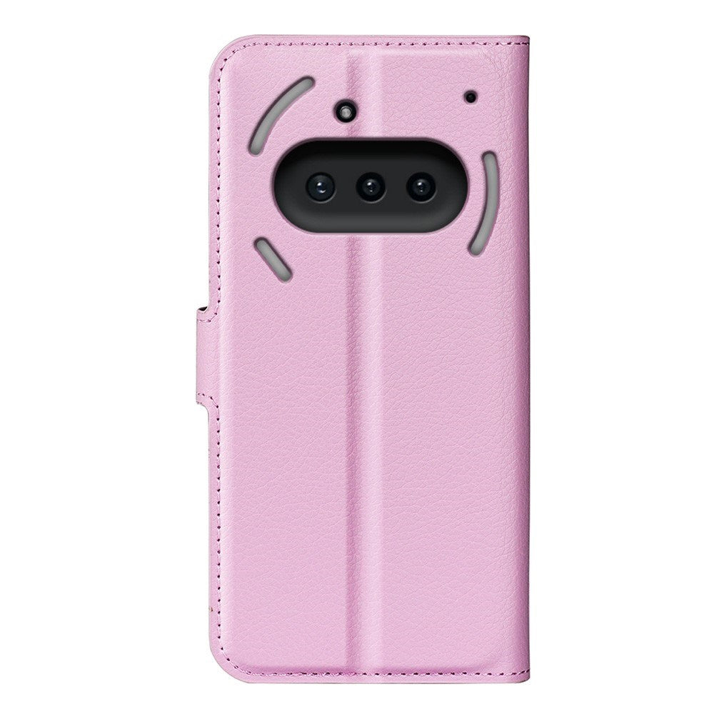 EIDERWOOD Nothing Phone (3a) Kunstskinn Flip Deksel med Kortholder & Ståfunksjon - Rosa