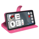 EIDERWOOD Nothing Phone (3a) Kunstskinn Flip Deksel med Kortholder & Ståfunksjon - Pink