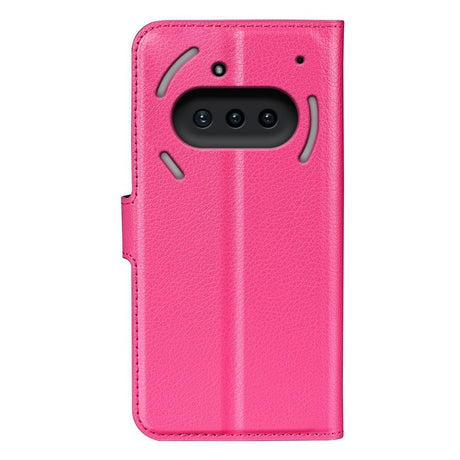 EIDERWOOD Nothing Phone (3a) Kunstskinn Flip Deksel med Kortholder & Ståfunksjon - Pink