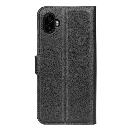 EIDERWOOD Samsung Galaxy Xcover 7 Pro Kunstskinn Flip Deksel m. Kortholder & Ståfunksjon - Svart