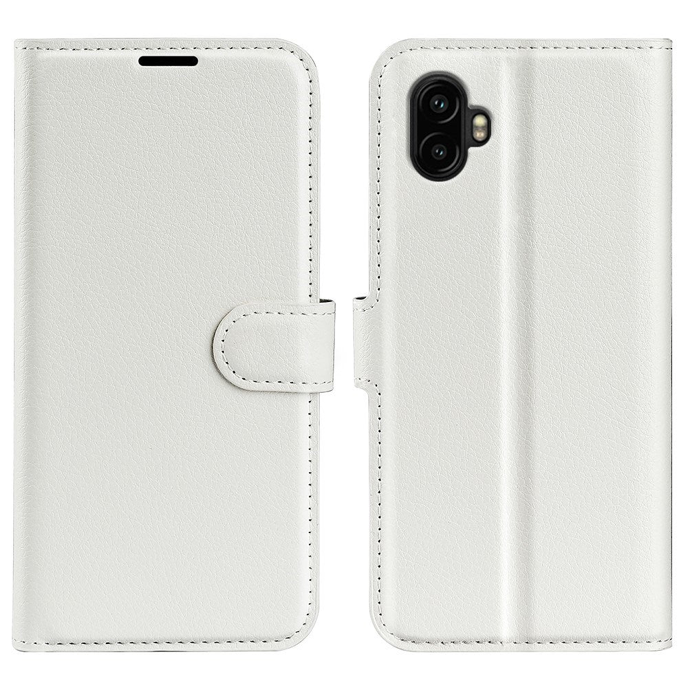 EIDERWOOD Samsung Galaxy Xcover 7 Pro Kunstskinn Flip Deksel m. Kortholder & Ståfunksjon - Hvit