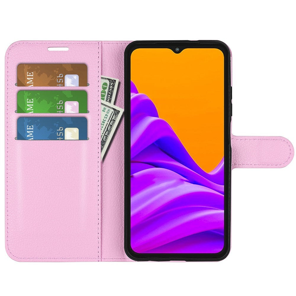 EIDERWOOD Samsung Galaxy Xcover 7 Pro Kunstskinn Flip Deksel m. Kortholder & Ståfunksjon - Rosa