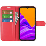 EIDERWOOD Samsung Galaxy Xcover 7 Pro Kunstskinn Flip Deksel m. Kortholder & Ståfunksjon - Rød