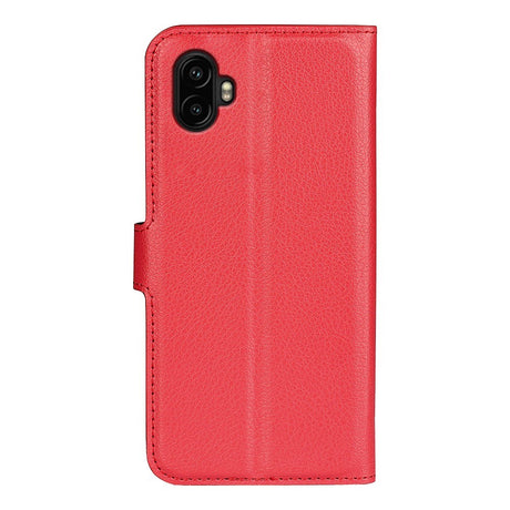 EIDERWOOD Samsung Galaxy Xcover 7 Pro Kunstskinn Flip Deksel m. Kortholder & Ståfunksjon - Rød