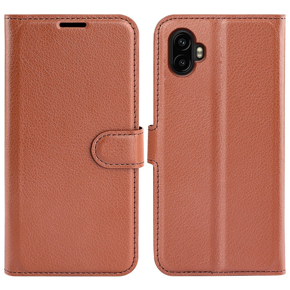EIDERWOOD Samsung Galaxy Xcover 7 Pro Kunstskinn Flip Deksel m. Kortholder & Ståfunksjon - Brun