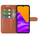 EIDERWOOD Samsung Galaxy Xcover 7 Pro Kunstskinn Flip Deksel m. Kortholder & Ståfunksjon - Brun