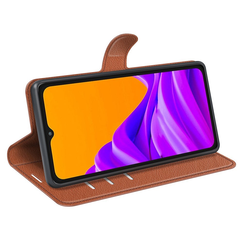 EIDERWOOD Samsung Galaxy Xcover 7 Pro Kunstskinn Flip Deksel m. Kortholder & Ståfunksjon - Brun