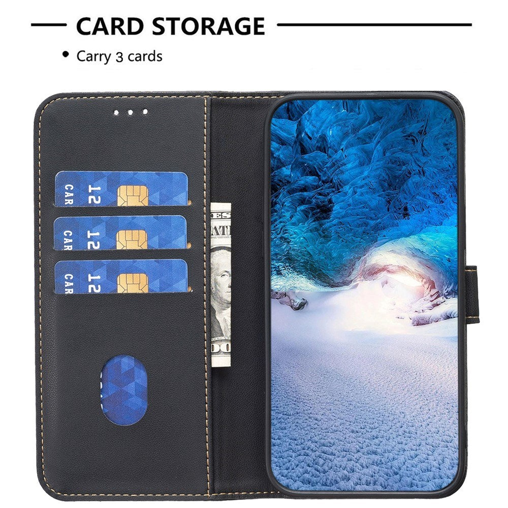 OPPO A5 Pro (4G / 5G) BINFEN Kunstskinn Flip Deksel med Kortholder & Ståfunksjon - Svart