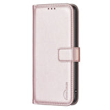 OPPO A5 Pro (4G / 5G) BINFEN Kunstskinn Flip Deksel med Kortholder & Ståfunksjon - Rose Gold