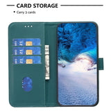 OPPO A5 Pro (4G / 5G) BINFEN Kunstskinn Flip Deksel med Kortholder & Ståfunksjon - Grøn
