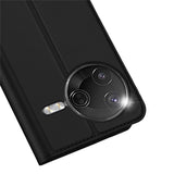 Xiaomi Poco F7 Pro EIDERWOOD Kunstskinn Flip Deksel m. Kortlomme & Stativfunksjon – Svart