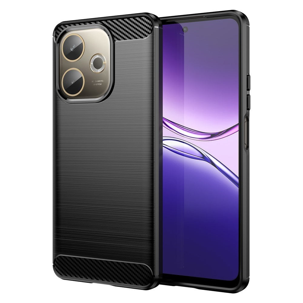 OPPO A5 Pro (4G / 5G) EIDERWOOD Brushed Carbon Fiber Plast Deksel - Svart