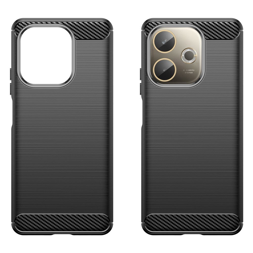 OPPO A5 Pro (4G / 5G) EIDERWOOD Brushed Carbon Fiber Plast Deksel - Svart