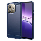 OPPO A5 Pro (4G / 5G) EIDERWOOD Brushed Carbon Fiber Plast Deksel - Blå