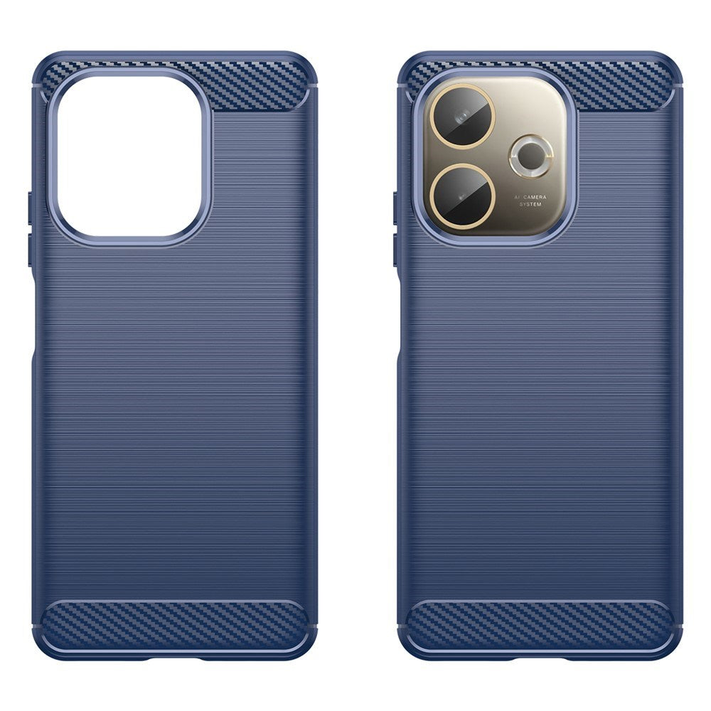 OPPO A5 Pro (4G / 5G) EIDERWOOD Brushed Carbon Fiber Plast Deksel - Blå