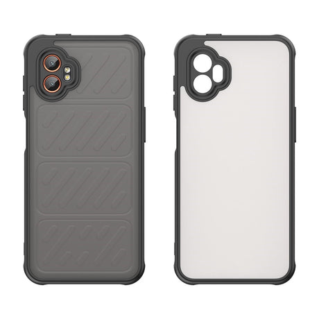 EIDERWOOD Samsung Galaxy Xcover 7 Pro Hybrid Plast Deksel med Matt Bakside - Gjennomsiktig / Svart