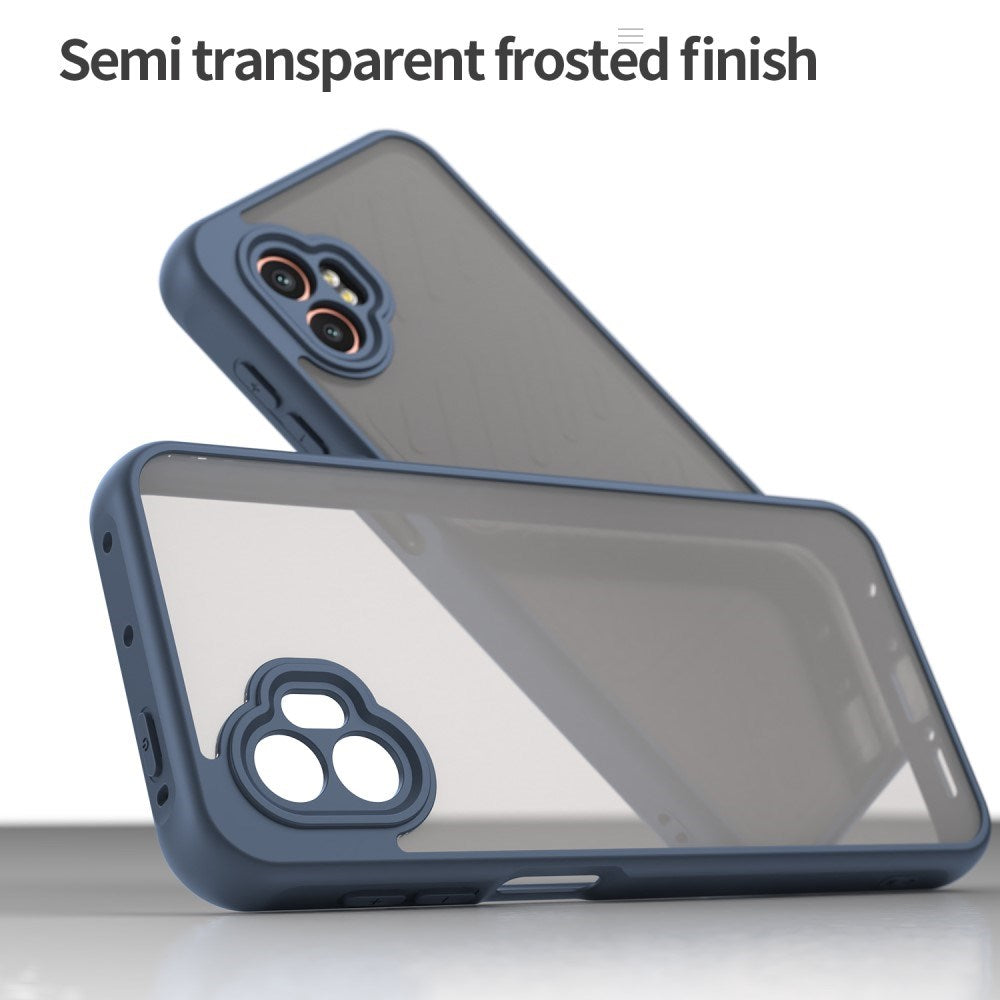 EIDERWOOD Samsung Galaxy Xcover 7 Pro Hybrid Plast Deksel med Matt Bakside - Gjennomsiktig / Blå