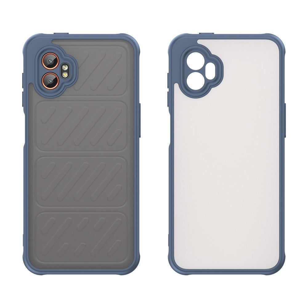 EIDERWOOD Samsung Galaxy Xcover 7 Pro Hybrid Plast Deksel med Matt Bakside - Gjennomsiktig / Blå