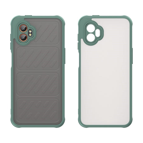 EIDERWOOD Samsung Galaxy Xcover 7 Pro Hybrid Plast Deksel med Matt Bakside - Gjennomsiktig / Grønn