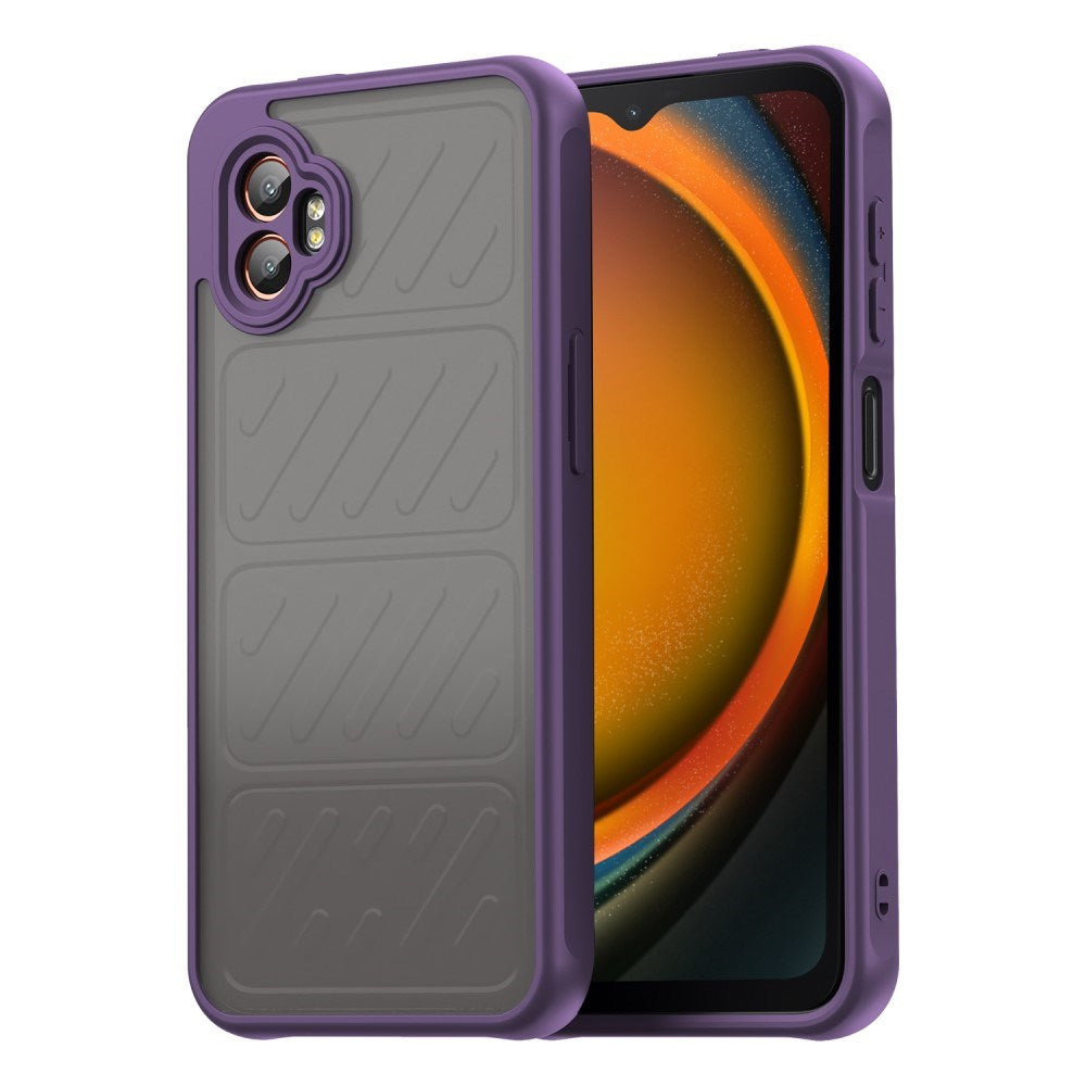 EIDERWOOD Samsung Galaxy Xcover 7 Pro Hybrid Plast Deksel med Matt Bakside - Gjennomsiktig / Lilla