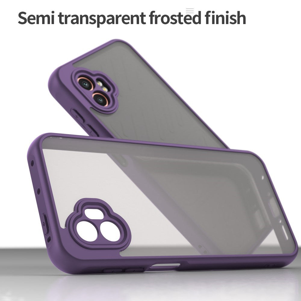 EIDERWOOD Samsung Galaxy Xcover 7 Pro Hybrid Plast Deksel med Matt Bakside - Gjennomsiktig / Lilla