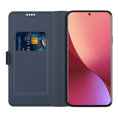Xiaomi Poco F7 Ultra EIDERWOOD Kunstskinn Flip Deksel m. Kortlomme & Stativfunksjon – Blå