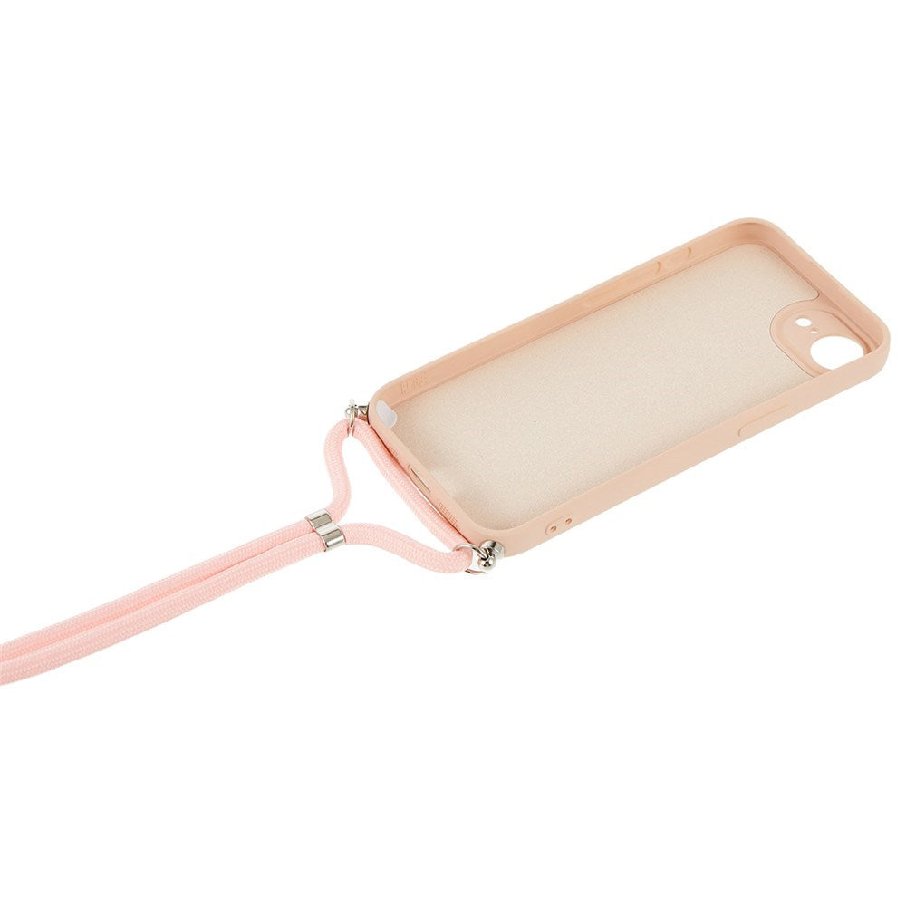 iPhone 17e / 16e EIDERWOOD Fôret Fleksibelt Plast Deksel m. Stropp - Rosa