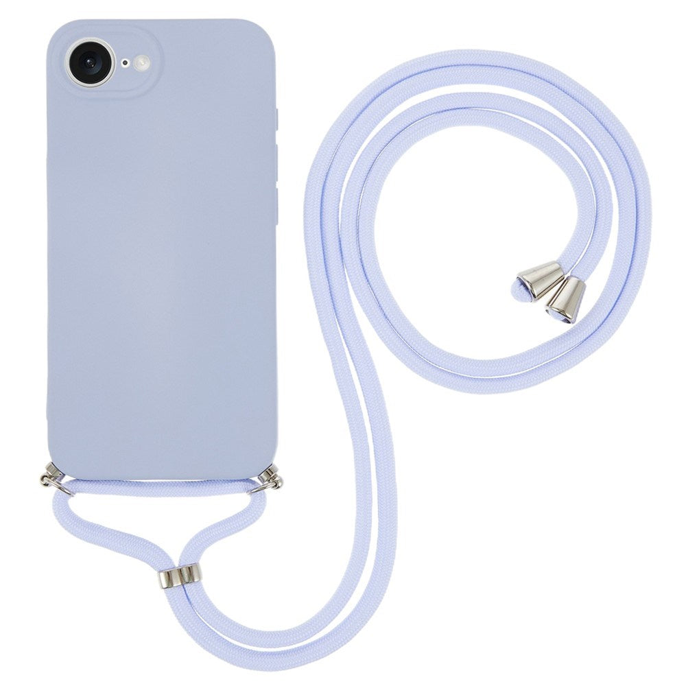 iPhone 17e / 16e EIDERWOOD Fôret Fleksibelt Plast Deksel m. Stropp - Lyslilla