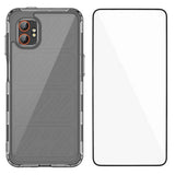 EIDERWOOD Samsung Galaxy Xcover 7 Pro 2-i-1 Sett Fleksibelt Plastdeksel med Skjermbeskytter i Herdet Glass - Gjennomsiktig