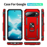 EIDERWOOD Google Pixel 10 Pro XL Hybrid Håndverker Deksel m. 360 Roterbar Stativfunksjon - Rød