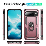 EIDERWOOD Google Pixel 10 Pro XL Hybrid Håndverker Deksel m. 360 Roterbar Stativfunksjon - Rose Gold
