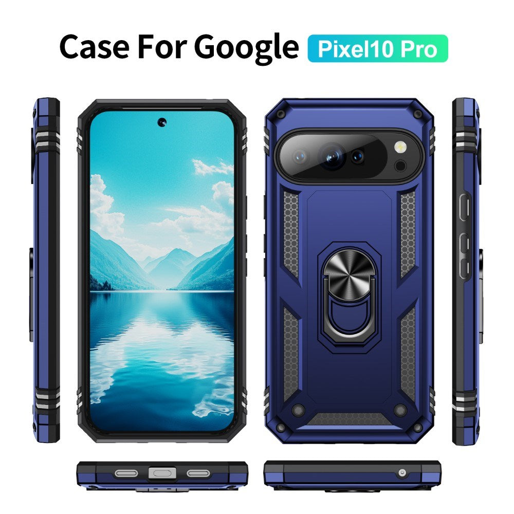 EIDERWOOD Google Pixel 10 / 10 Pro Håndverker Bakdeksel med 360° roterbar stativ - Blå