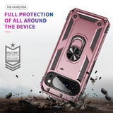EIDERWOOD Google Pixel 10 / 10 Pro Håndverkerdeksel med 360 Graders Roterbar Støtte - Rose Gold