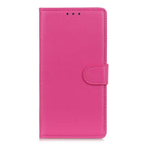 EIDERWOOD Motorola Edge 60 / Edge 60 Fusion Litchi Kunstskinn Flip Deksel med Lommebok & Stativfunksjon - Rosa