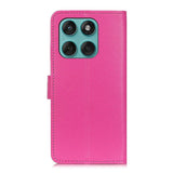 EIDERWOOD Motorola Edge 60 / Edge 60 Fusion Litchi Kunstskinn Flip Deksel med Lommebok & Stativfunksjon - Rosa