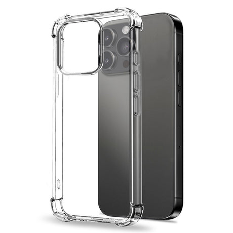 NORTHJO iPhone 15 Pro 2-i-1 Beskyttelsessett med Støtabsorberende Fleksibelt Plast Deksel & Herdet Skjermbeskyttelsesglass - Gjennomsiktig