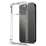 NORTHJO iPhone 15 Pro Max 3-i-1 Beskyttelsessett med Støtdempende Fleksibelt Plast Deksel & Skjermbeskytter i Herdet Glass & Kameralinseglass - Gjennomsiktig