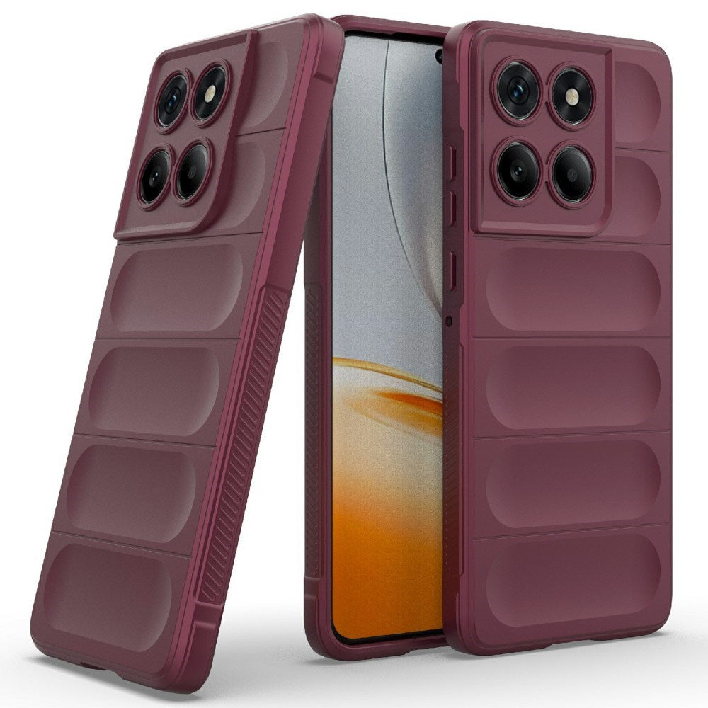 EIDERWOOD Motorola Edge 60 Fusion Fleksibelt Plast Deksel - Mørkrød