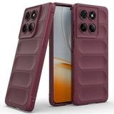 EIDERWOOD Motorola Edge 60 Fusion Fleksibelt Plast Deksel - Mørkrød