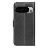 EIDERWOOD Google Pixel 10 Pro XL Kunstskinn Flip Deksel m. Kortholder & Ståfunksjon - Svart