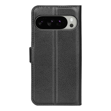 EIDERWOOD Google Pixel 10 Pro XL Kunstskinn Flip Deksel m. Kortholder & Ståfunksjon - Svart