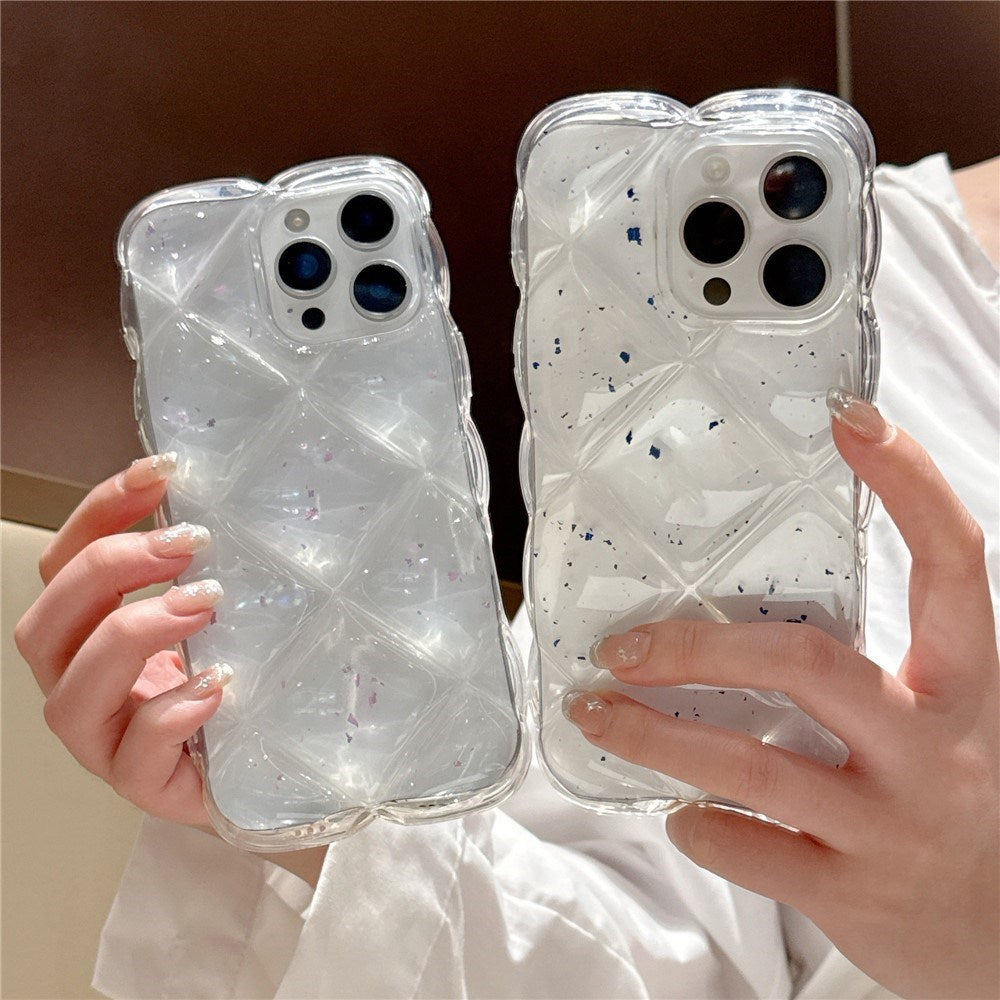 iPhone 16 Pro Max EIDERWOOD Teksturert Fleksibelt Plast Deksel – Gjennomsiktig / Lilla