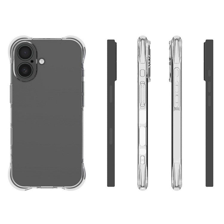 EIDERWOOD iPhone 17 Fleksibelt Plast Deksel med Forsterkede Hjørner - Gjennomsiktig