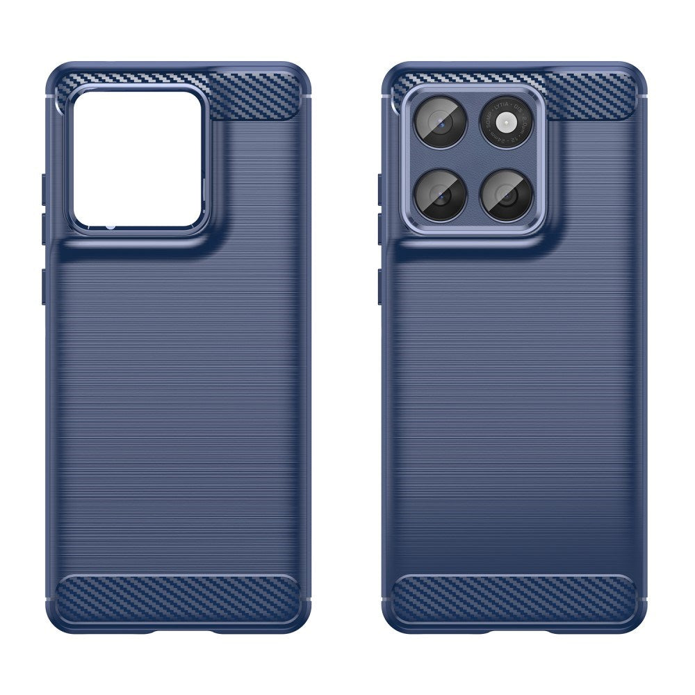 EIDERWOOD Motorola Edge 60 / Edge 60 Fusion Brushed Carbon Deksel - Blå