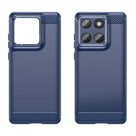 EIDERWOOD Motorola Edge 60 / Edge 60 Fusion Brushed Carbon Deksel - Blå